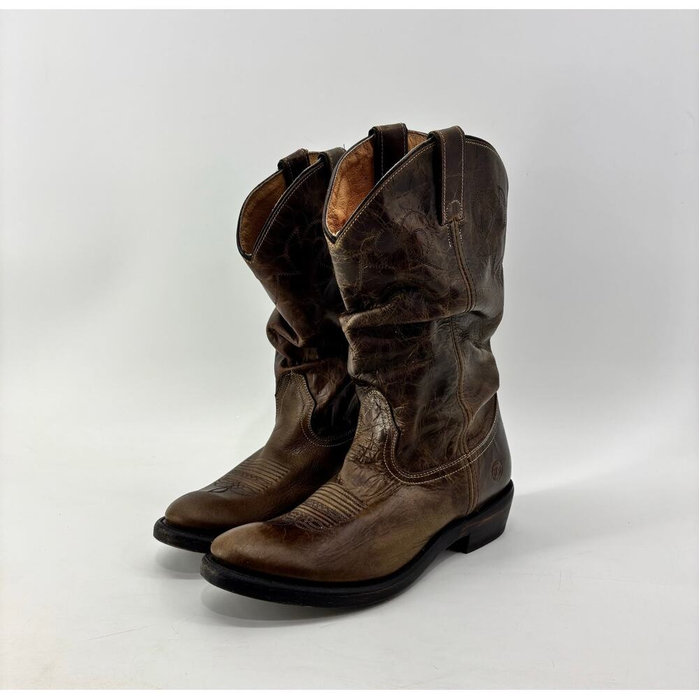 Double H Mens Size 9 Slouch Cowboy Western Boots DH3275 Distressed